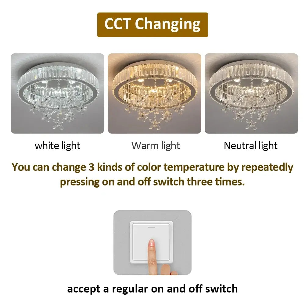 GreeLustr X50 Crystal Ceiling Light, 25 or 50 cm