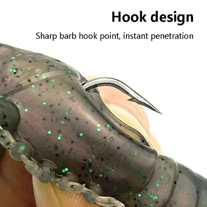 Lure Bionic Lobster Bait 8cm16g Submerged Hollow Lobster Soft Bait Multi-legged Hammer Shrimp Bait