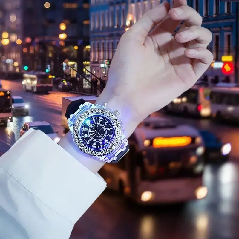 LED Light-Up Watch with Silicone Strap