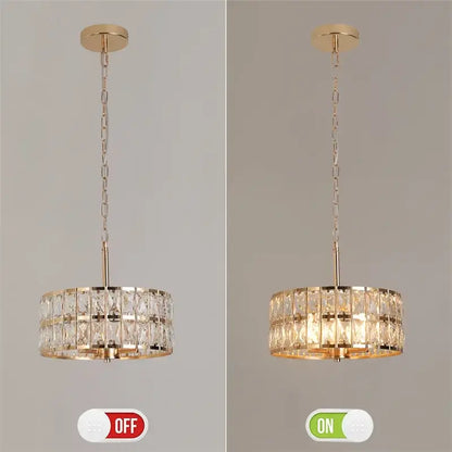 VETRULUS Crystal Pendant Light, Black or Gold