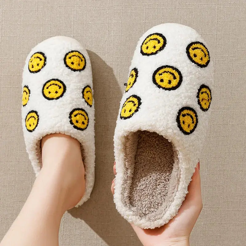 Little Cute Smile Face Slippers Houseshoes Women&