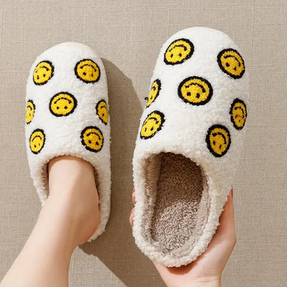 Little Cute Smile Face Slippers Houseshoes Women&