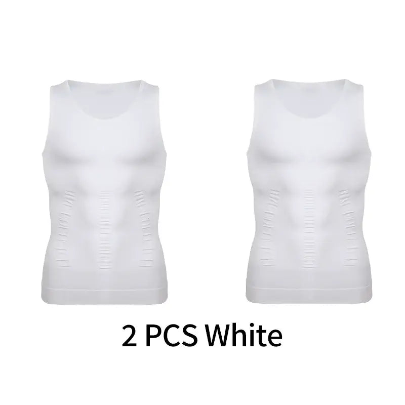 Men Compression Vest Sleeveless Shapewear Slimming Body Shaper Shirt Gym Workout Corset Tummy Control Tank Top Abs Abdomen