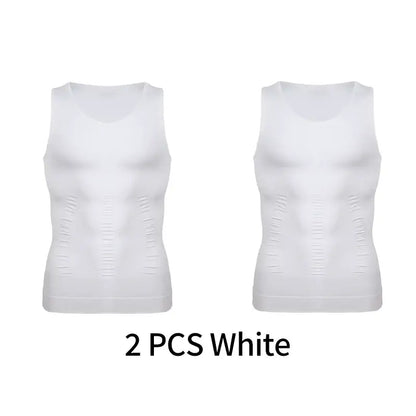 Men Compression Vest Sleeveless Shapewear Slimming Body Shaper Shirt Gym Workout Corset Tummy Control Tank Top Abs Abdomen