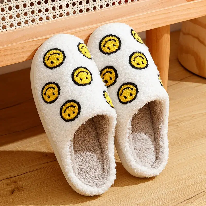 Little Cute Smile Face Slippers Houseshoes Women&