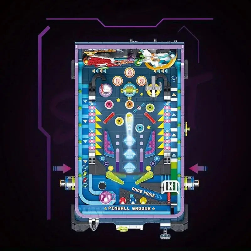 2309PCS Pinball Game Table Building Blocks Toys Model Assembly Board Games Machine Bricks Sets DIY Toys Kids Christmas Gifts