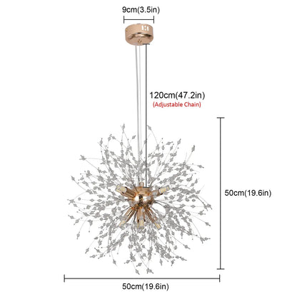 VETRULUS Dandelion-Style Chandelier, Selectable Designs