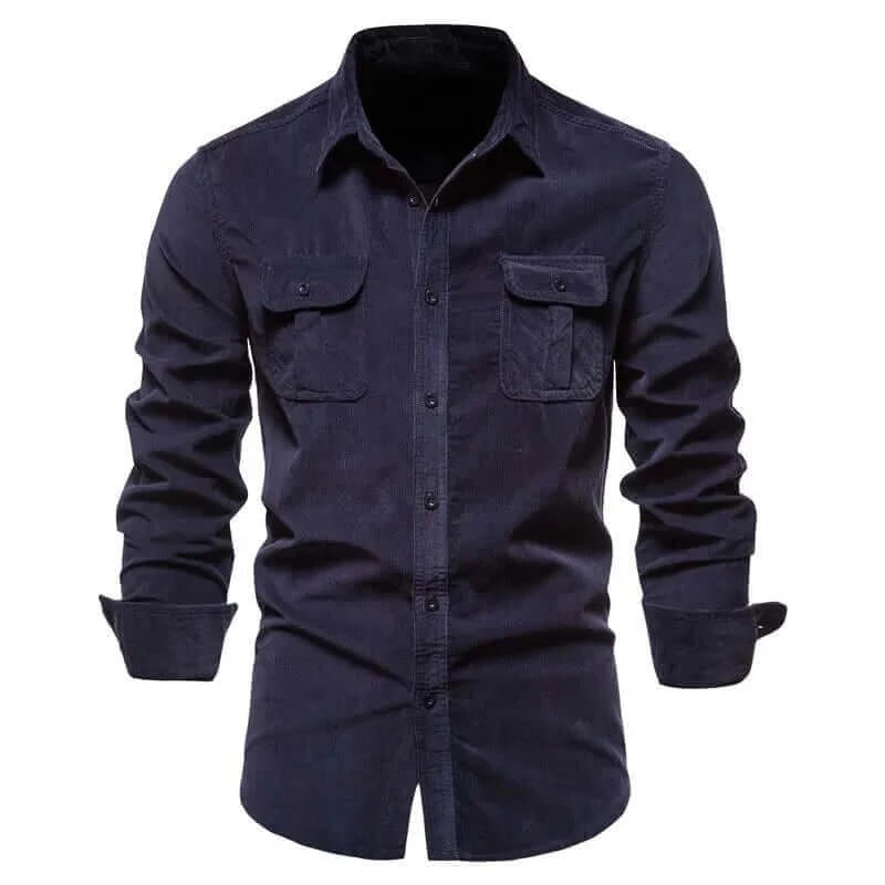 New Shirts Men Long Sleeve Casual Cotton Shirt High Quality Solid