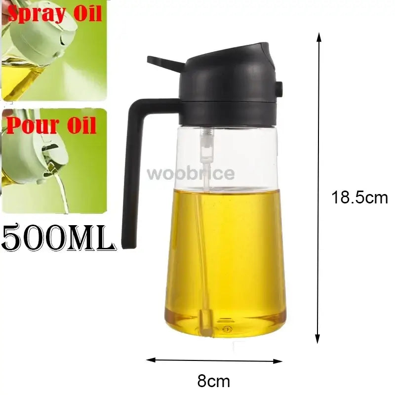 Olive Oil Spray Bottle for Oil Bottle Pouring for Cooking Oil Spices Camping Dispenser with Automatic Lid Spice Shaker