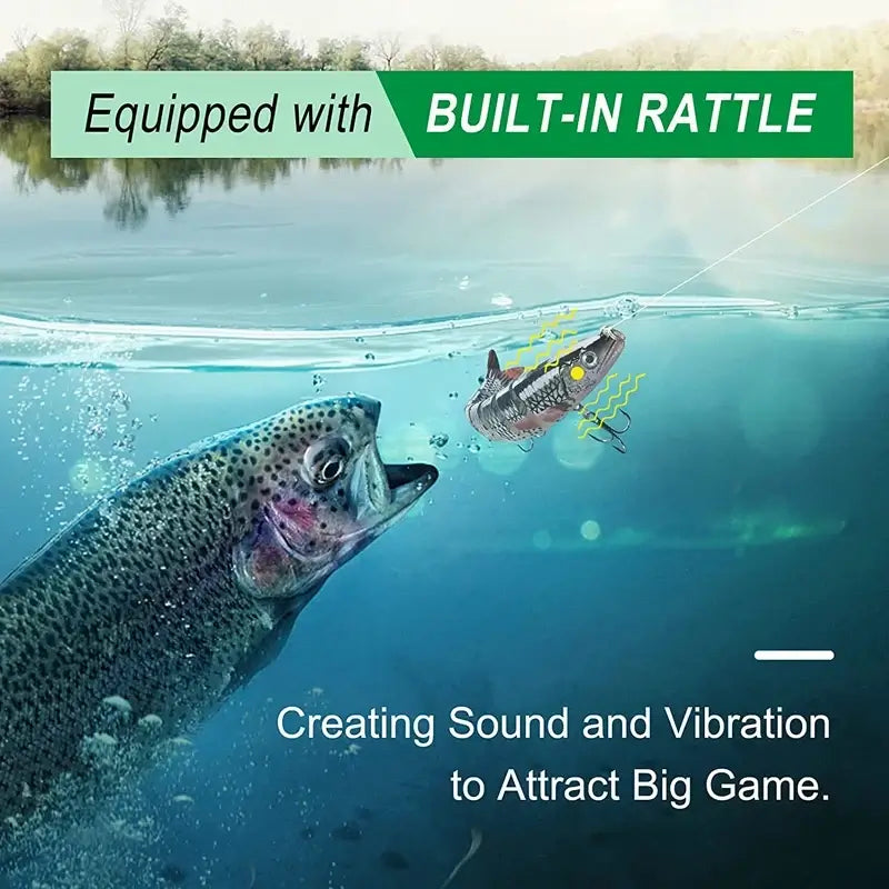 Multi-Jointed Slow-Sinking Swimbait Fishing Lure