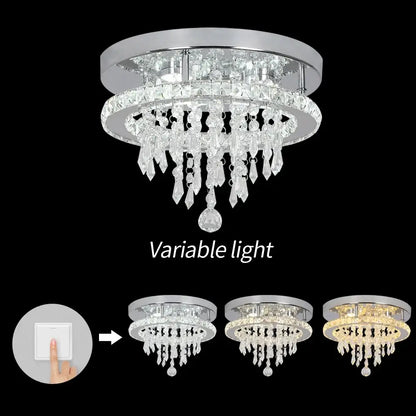 VETRULUS Raindrop Crystal LED Chandelier, Selectable Sizes