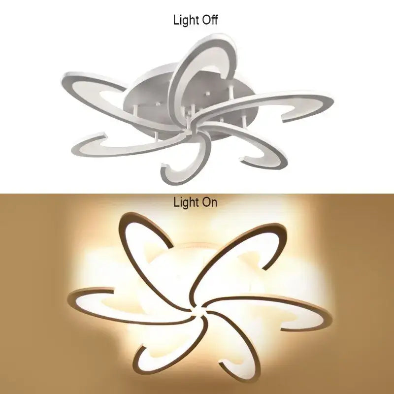 VETRULUS Flower LED Ceiling Light, 6-Leaf Design
