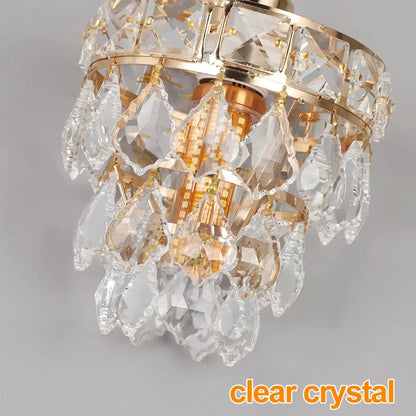 Vinilky Gold Crystal Pendant Light, SG03 or SG04