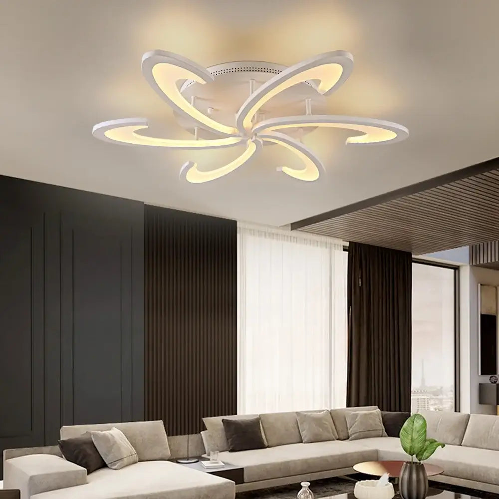 VETRULUS Flower LED Ceiling Light, 6-Leaf Design