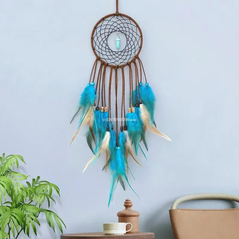 Dream Catcher Handmade Dreamcatcher Feathers Dream Catchers Wall Hanging Home Room Decoration Baby Wall Decor פעמון דלת כניסה