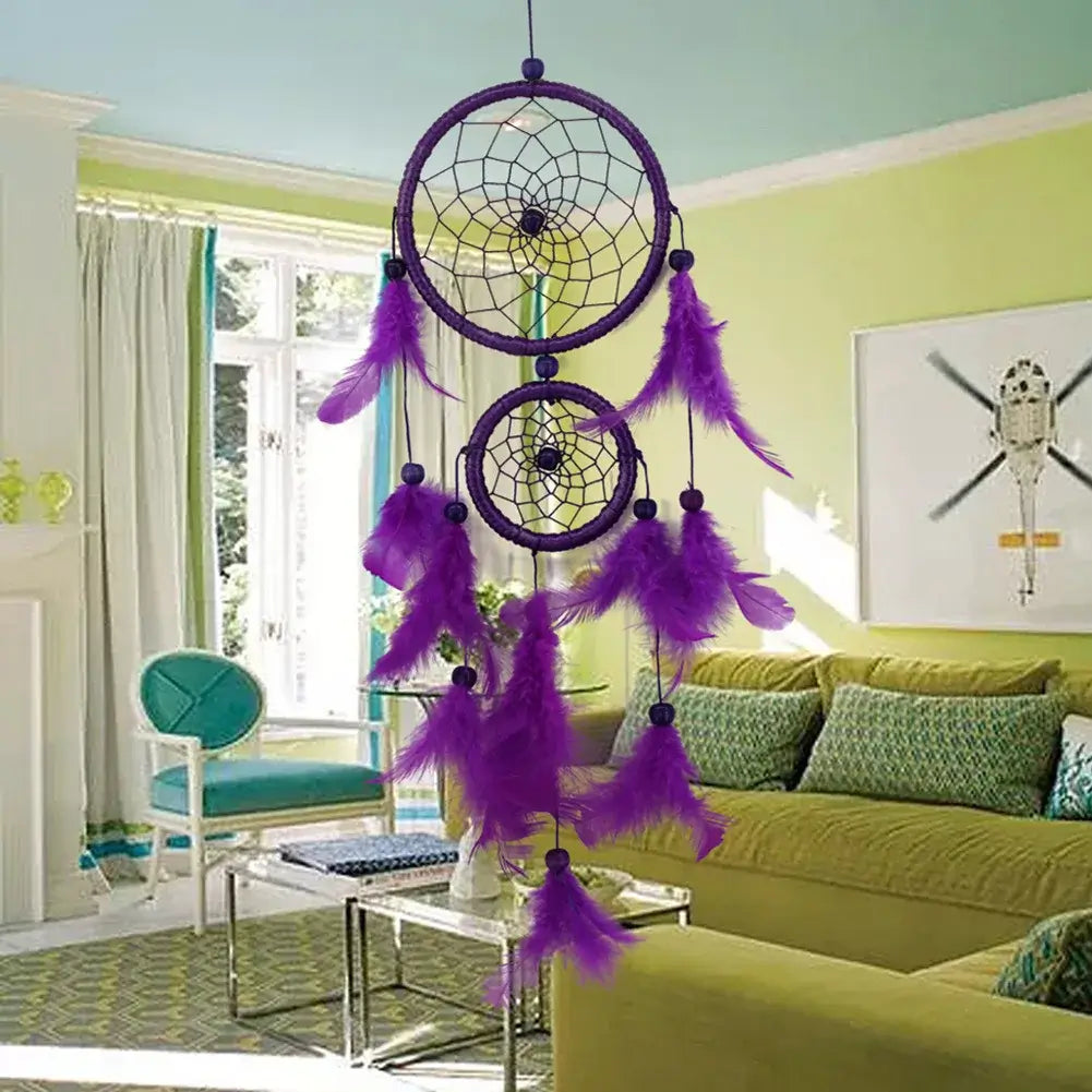 Dream Catcher Room Decor Feather Weaving Catching Up The Dream Angle Dreamcatcher Wind Chimes Indian Style Religious Mascot