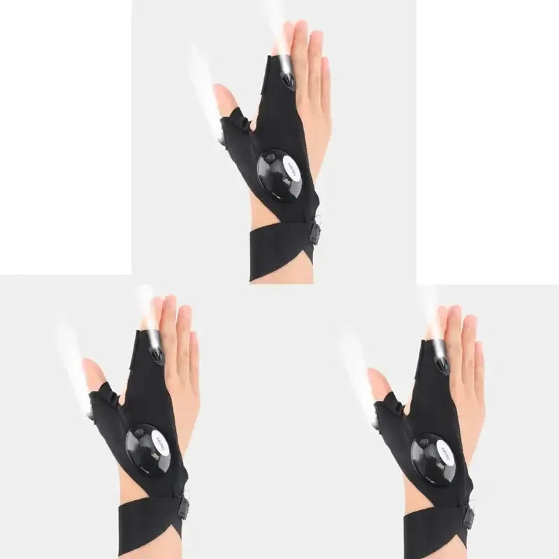 LED Fingerless Gloves for Fishing and Nighttime Tasks