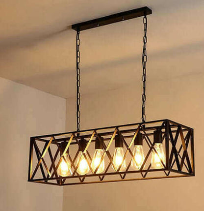 Industrial Kitchen Pendant 4/6-Light Chandelier Ceiling Lamp.