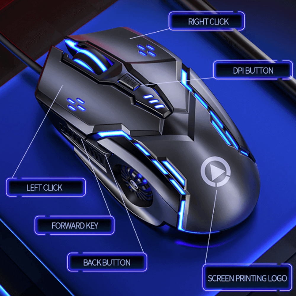 Dragon 6 Buttons 3200 DPI Gaming Mouse.