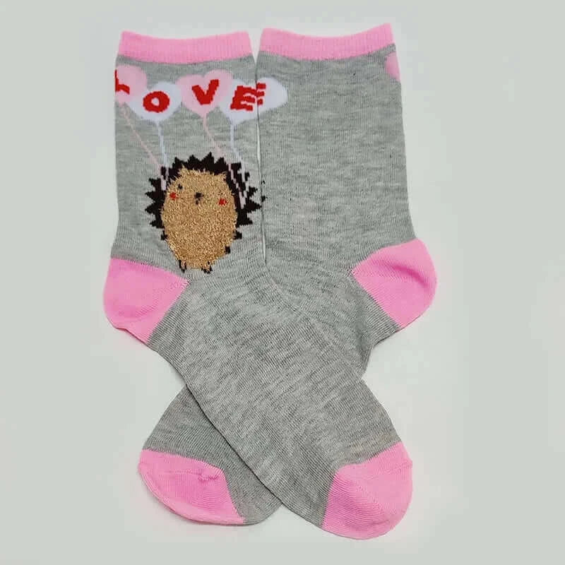 Valentine Day Women Socks Funny Cartoon Socks Four Leaf Clover Corgi Dog Letter Cute Love Dinosaur Anniversary Present Gifts