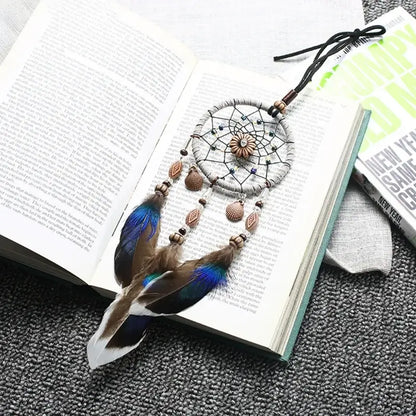Dream Catcher Wall Decor Boho Feather Hanging Ornament Home Decoration Craft Gift for Bedroom Living Room Balcony Outdoor Car