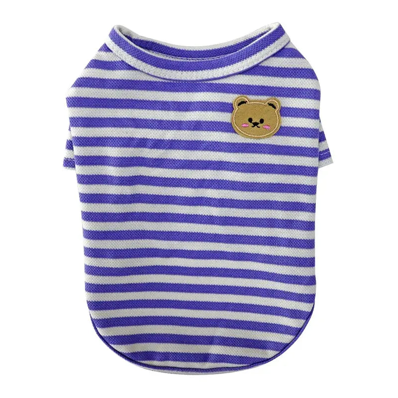 Pet Dog Vest Summer T-Shirt 2025 - Striped Dog Clothes