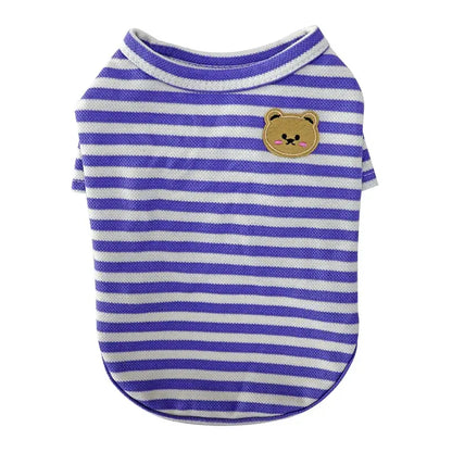 Pet Dog Vest Summer T-Shirt 2025 - Striped Dog Clothes