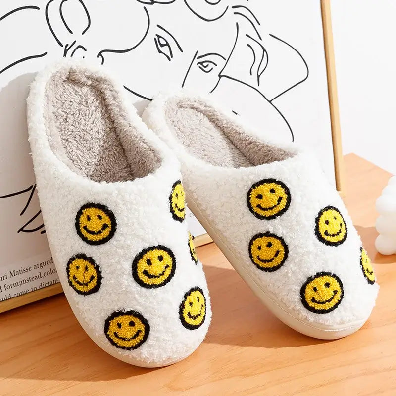 Little Cute Smile Face Slippers Houseshoes Women&