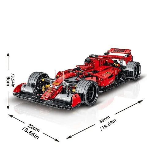 New Technical Red F1 Formula City Speed Racing Car Building Blocks