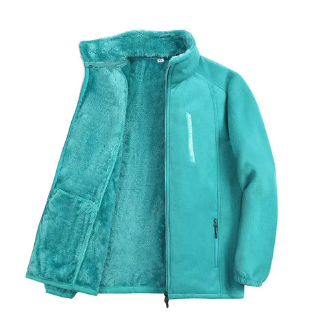 Autumn Winter Polar Fleece Warm Coat Women Sweatshirt Outdoor Sports