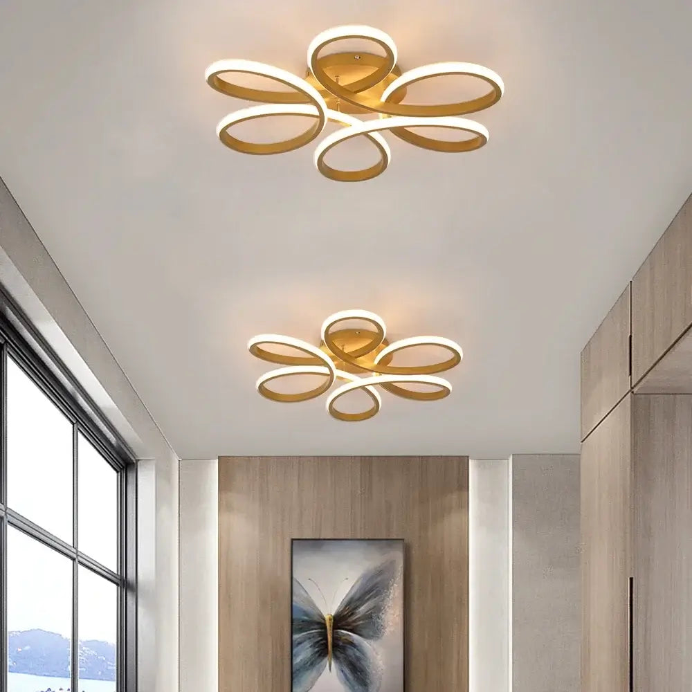 Vinilky Dimmable LED Ceiling or Pendant Light, Black or Gold