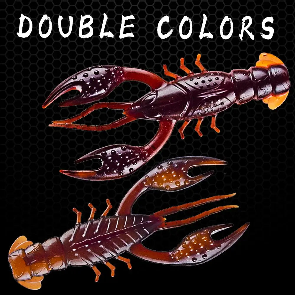 AYWFISH 6PCS Craw Shrimp Fishing Lures Lobster Silicone 6CM 3.5G Hot Sale Artificial Soft Plastic Fishing Bait