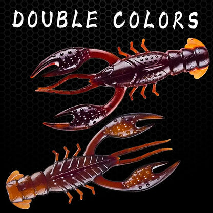 AYWFISH 6PCS Craw Shrimp Fishing Lures Lobster Silicone 6CM 3.5G Hot Sale Artificial Soft Plastic Fishing Bait