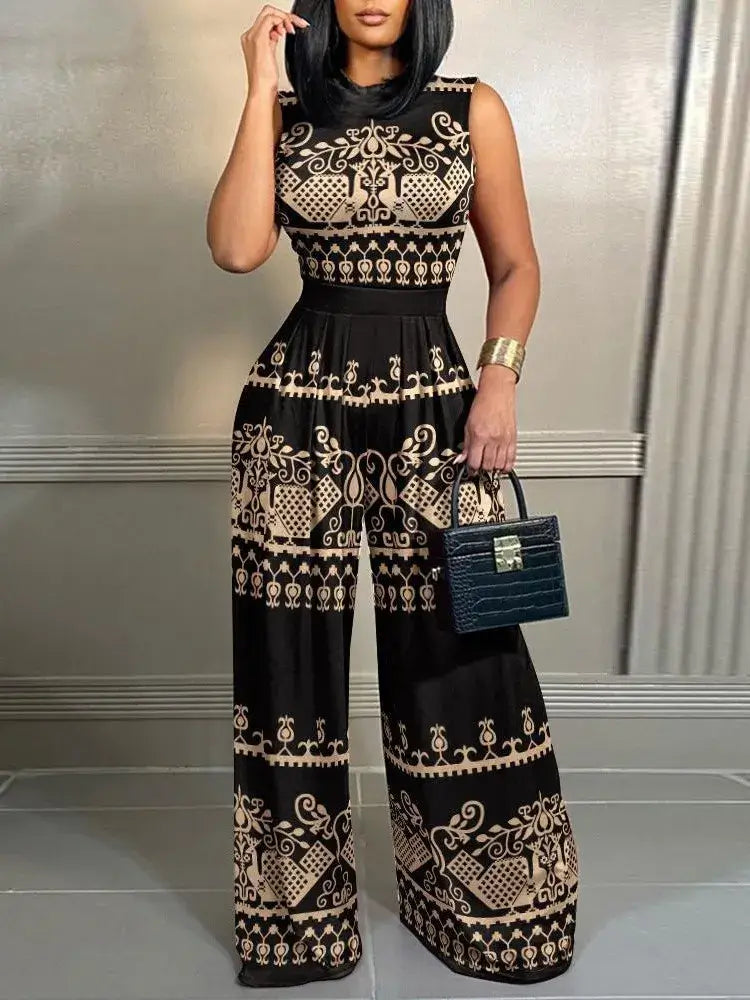 Elegant Women Wide Leg Jumpsuit for Spring/Summer 2024
