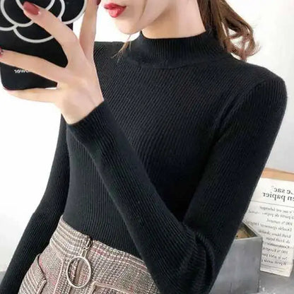 Chic Mock Neck Women&