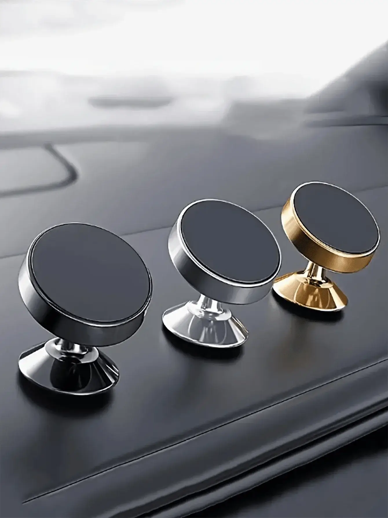 Magnetic Metal Phone Holder, Car Phone Mount, Universal Magnetic Phone Holder Stick-On, Suitable For All Smartphones