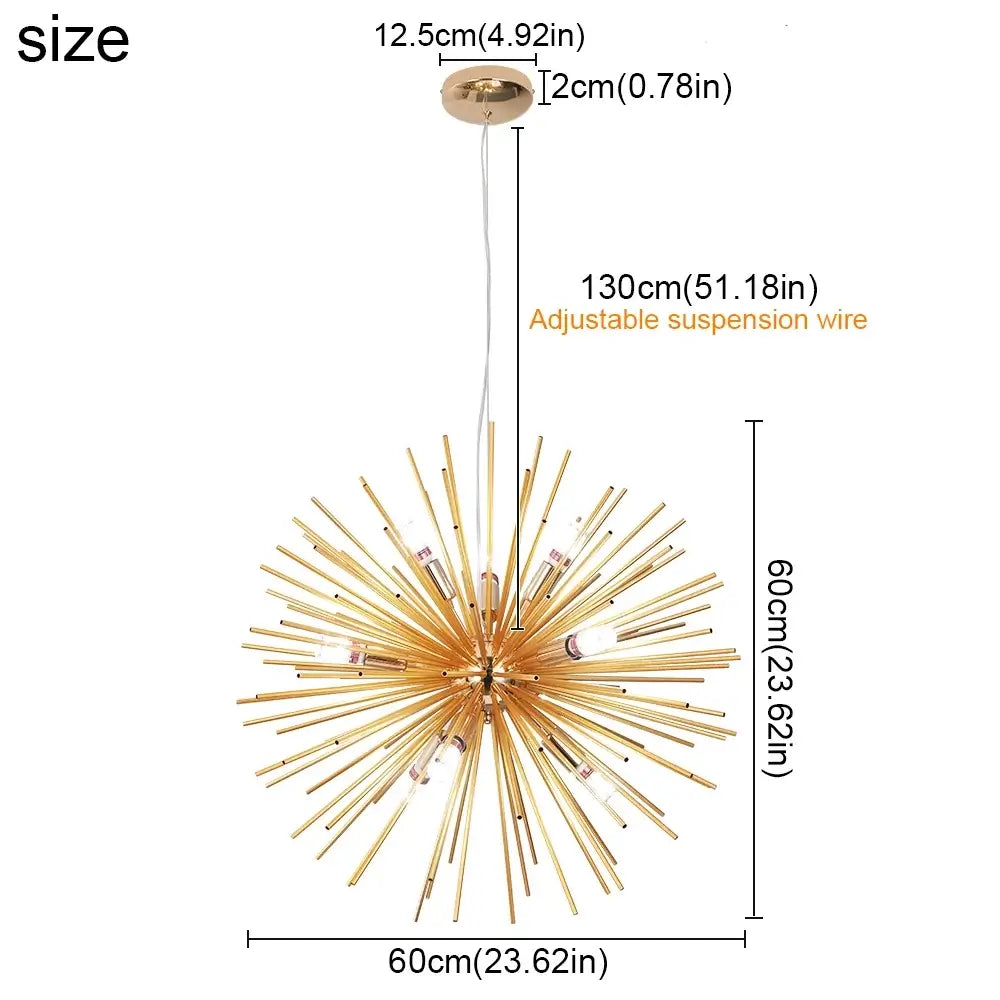 VETRULUS Dandelion-Style Chandelier, Selectable Designs