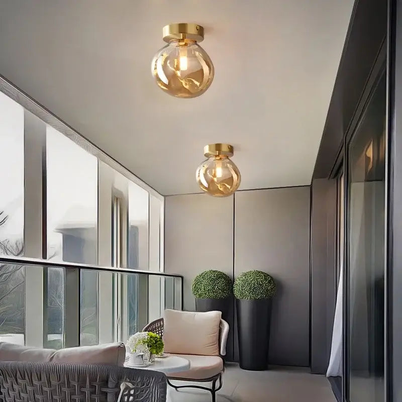 Modern Glass Globe Pendant &amp; Ceiling Light