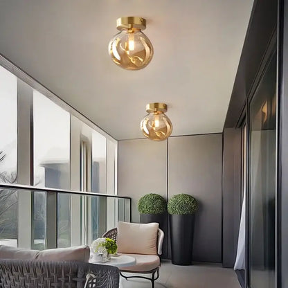 Modern Glass Globe Pendant &amp; Ceiling Light
