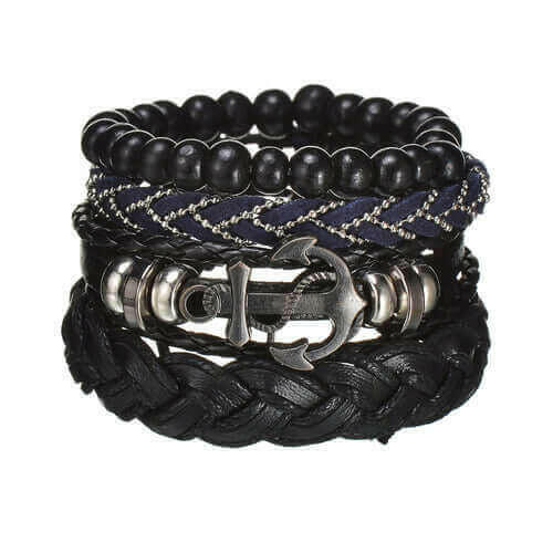 Mens Modern Multilayered Bracelet.