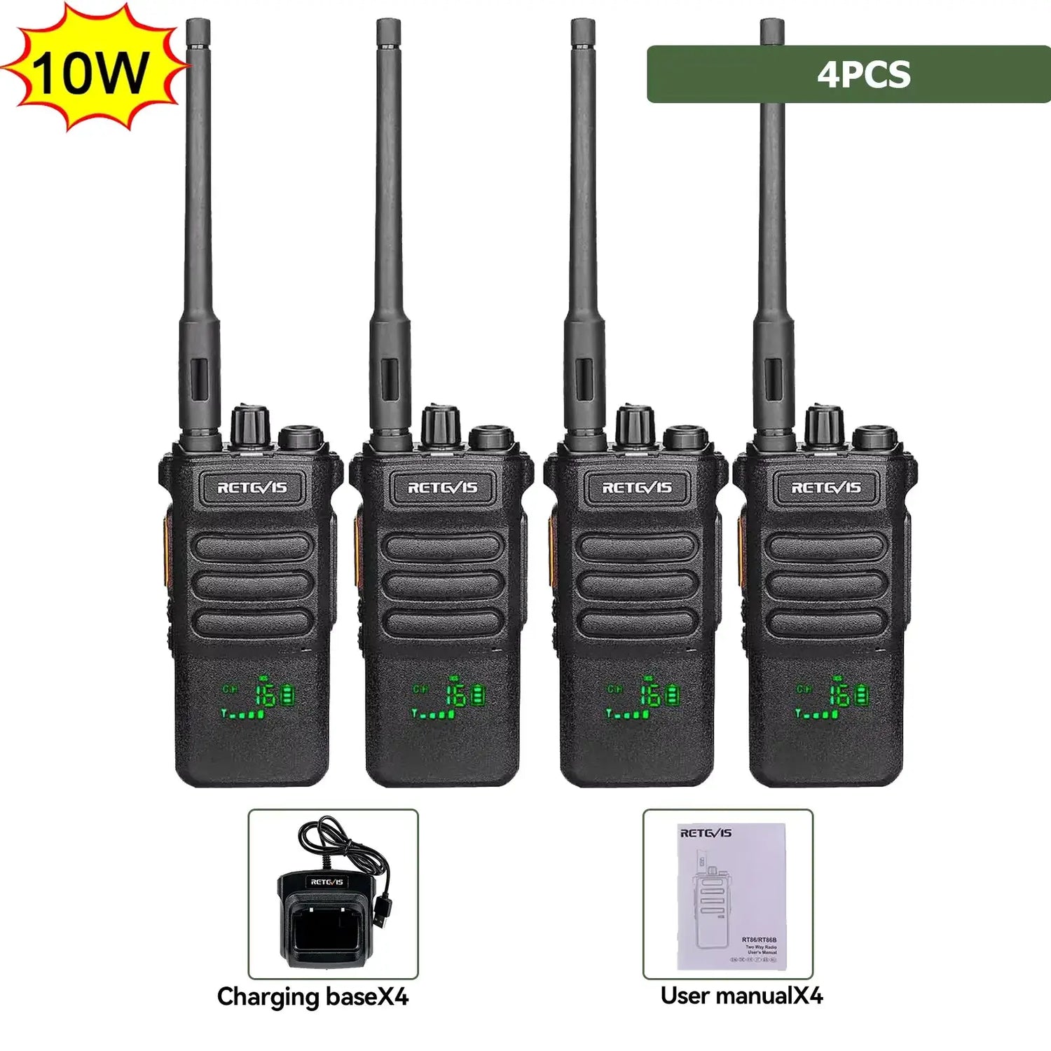 Retevis RT86 Walkie Talkie | UHF Long Range Radio