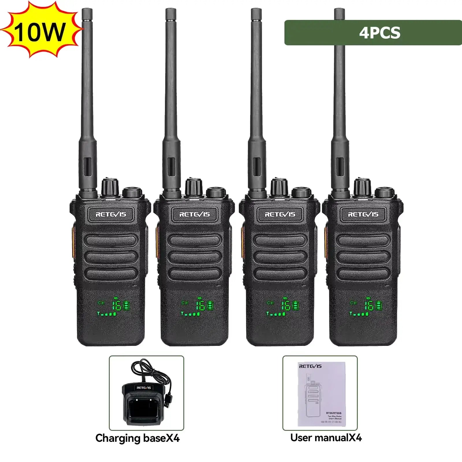 Retevis RT86 Walkie Talkie | UHF Long Range Radio