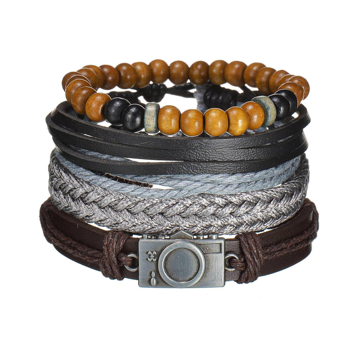 Mens Modern Multilayered Bracelet.