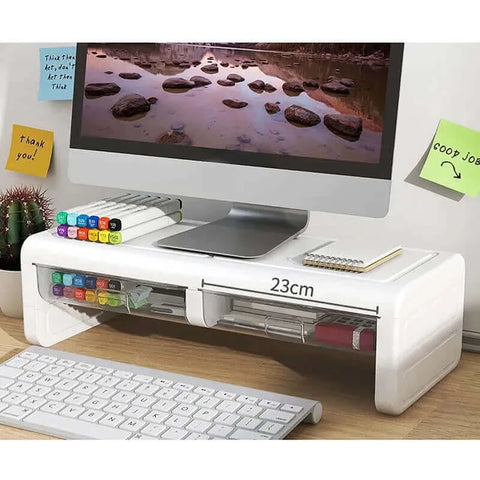 Desktop Computer Monitor Stand Raiser Multi-Function Storage Shelf 2.