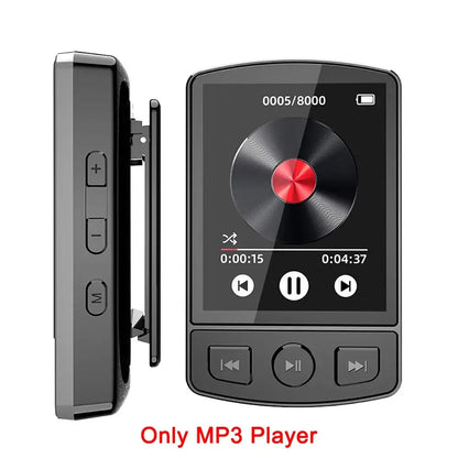 Portable MP3 Player Sport Clip Walkman HiFi Sound Bluetooth-Compatible 5.0 Student Walkman 1.8 Inch Screen with FM Radio E-Book