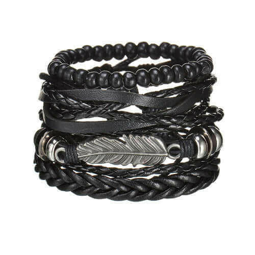 Mens Modern Multilayered Bracelet.