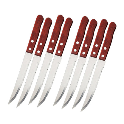 Stainless Steel Steak Knife Set with Wooden Handle