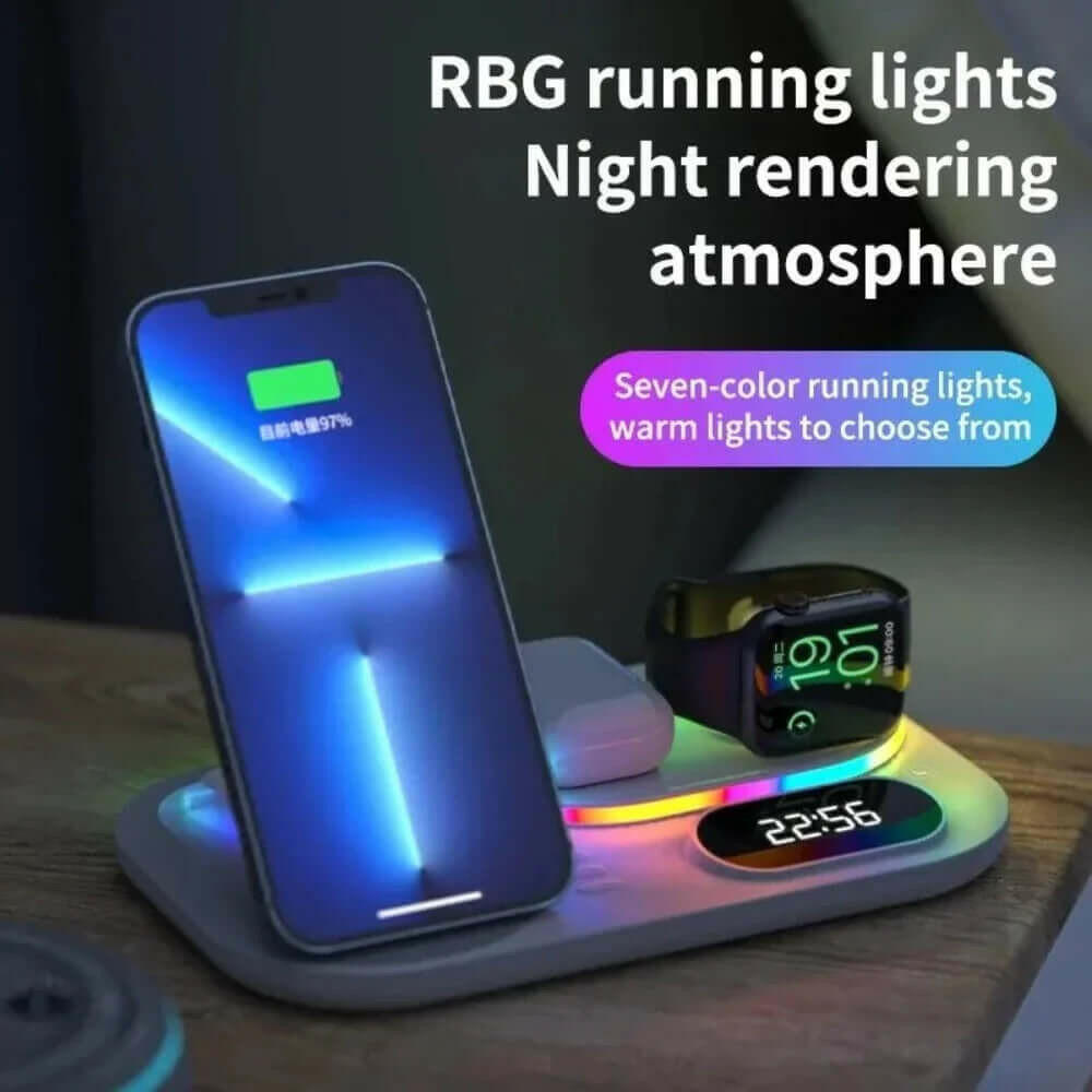 4 in 1 LED Wireless Charging Station.