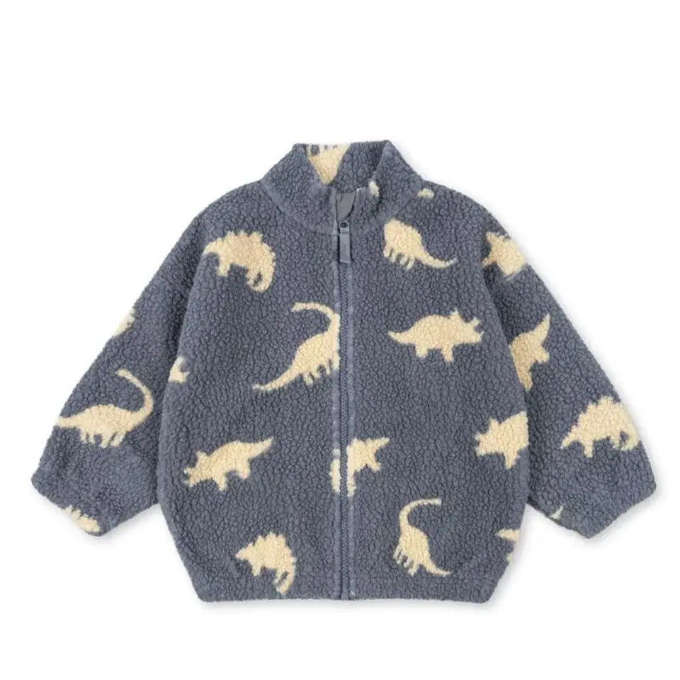 2025 KS Brand Winter Baby Boys Lambswool Jackets Cartoon Dinosaur Anchor Coats Kids Clothes Girls Cherry Jacket Beetle Outerwear