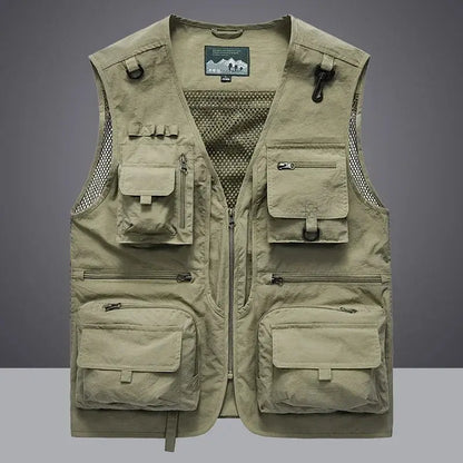 14 Pockets Summer New Men US Tactical Hiking Fishing Vest Mens